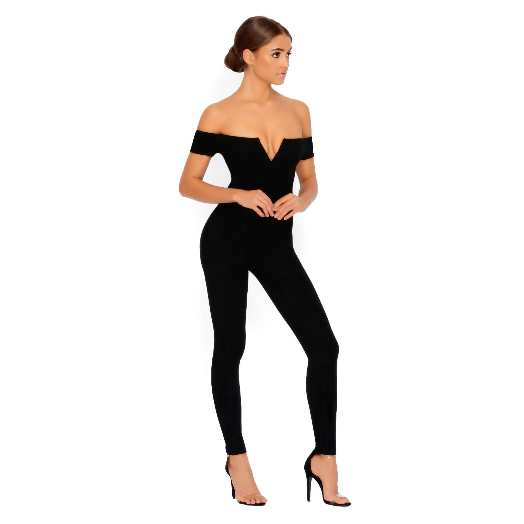 You Can't Handle V Double Layered Jumpsuit in Black