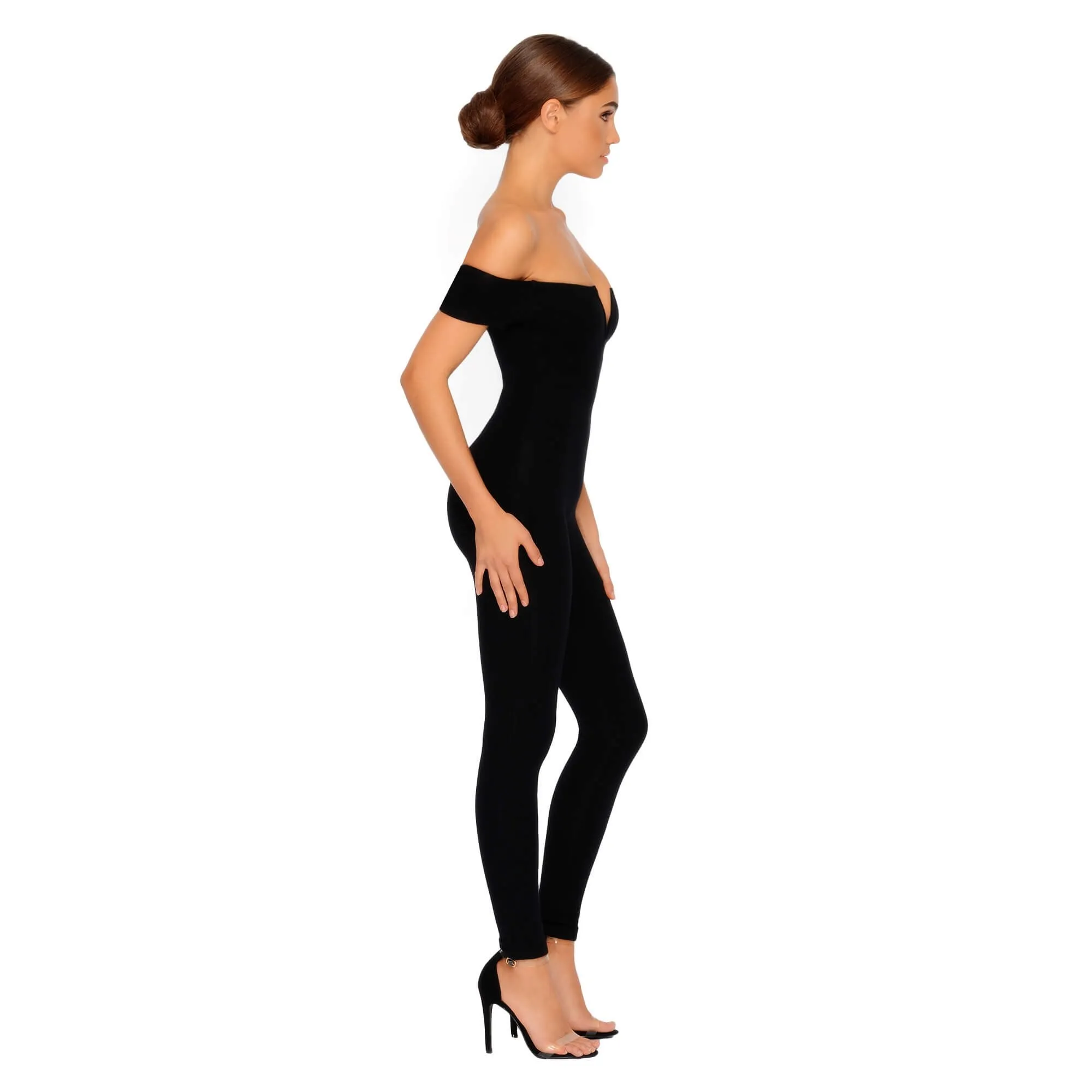 You Can't Handle V Double Layered Jumpsuit in Black