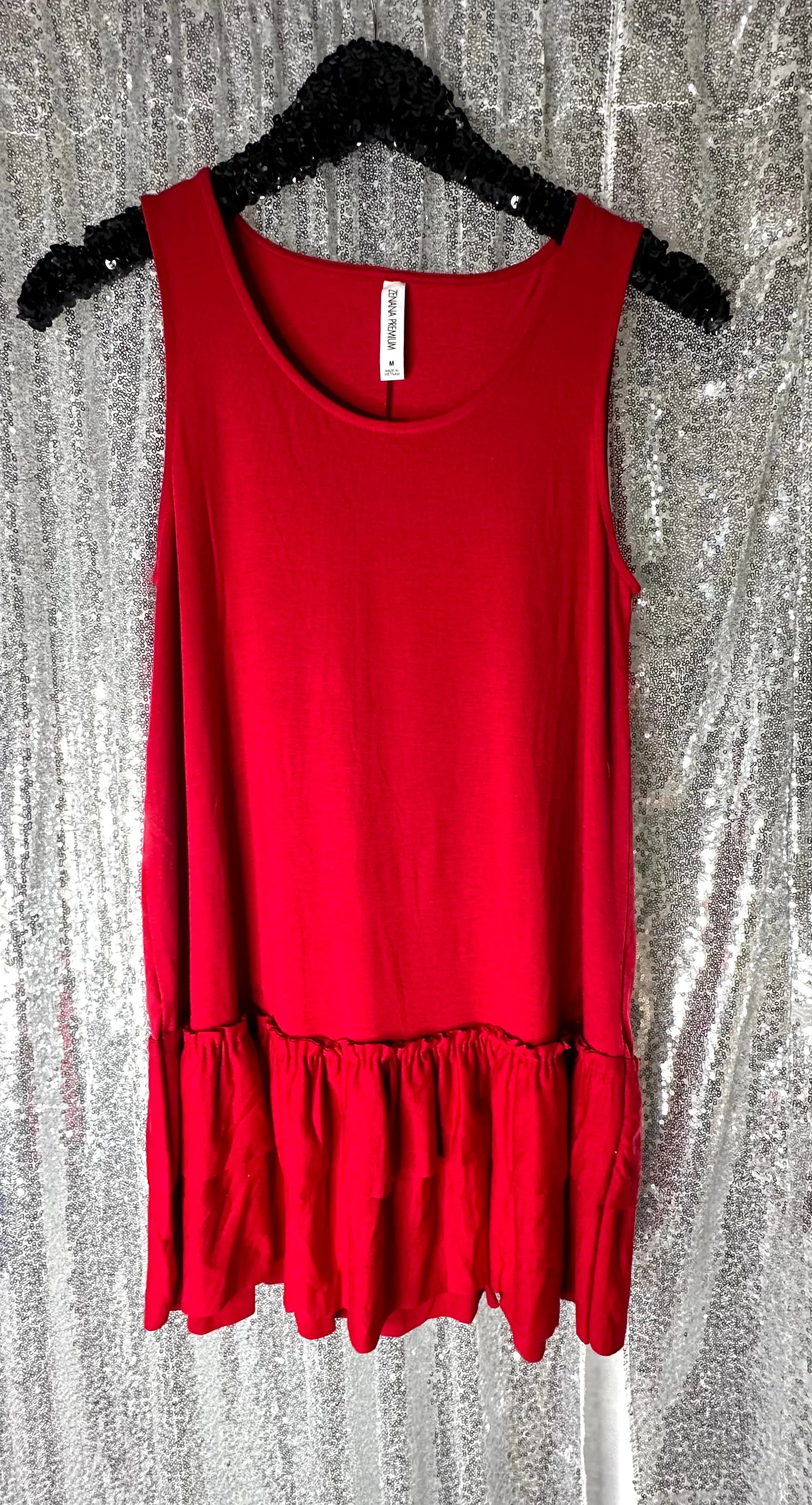 Zenana - Ruffle Bottom Tank Top